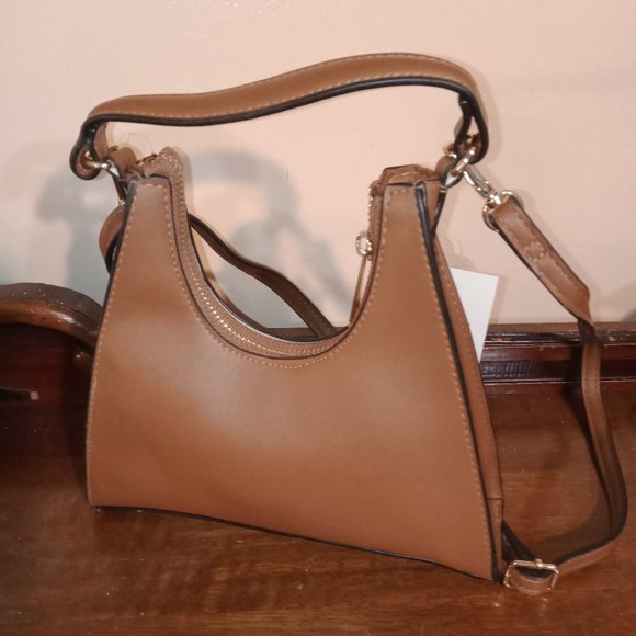 NWT - Mini No Boundaries Women's Trapezoid Crossbody Handbag - Cognac - Picture 3 of 4